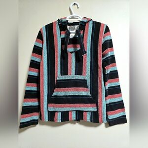 Vintage Baja Multi Color Poncho
